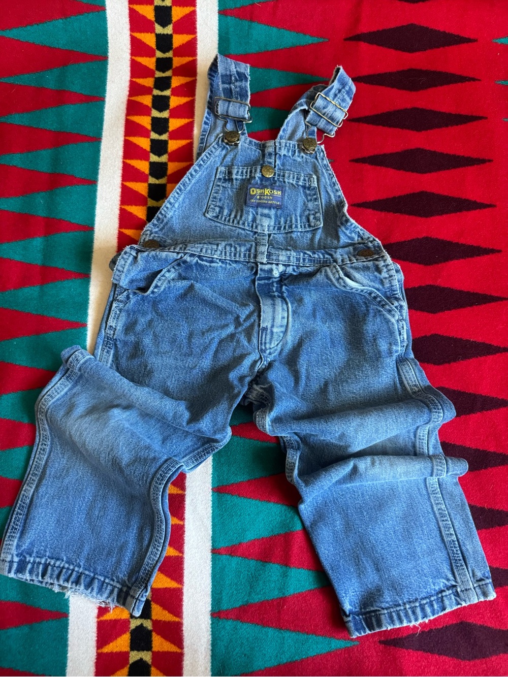 Vintage OshKosh B'gosh Classic Blue Denim Overalls for Kids